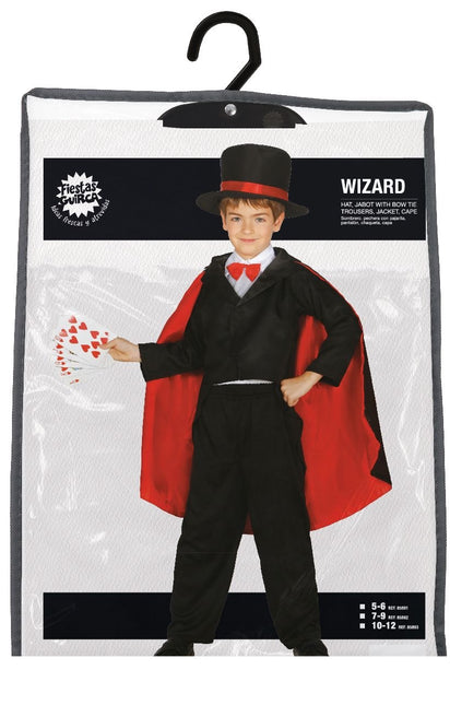 Magier Kostüm Kind Schwarz