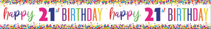 Happy Birthday Banner 21 Jahre 2.74m