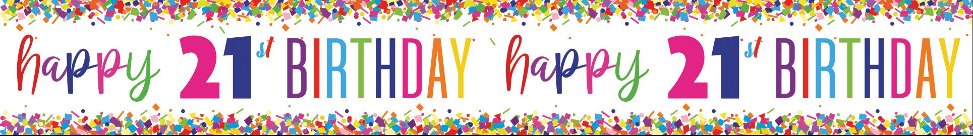 Happy Birthday Banner 21 Jahre 2.74m