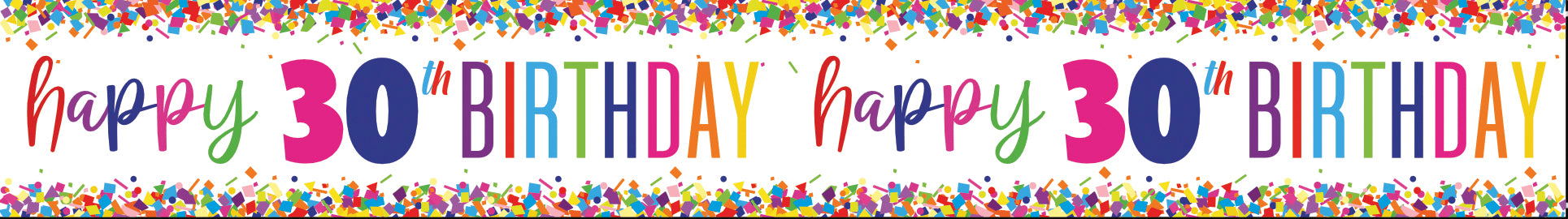 Happy Birthday Banner 30 Jahre 2.74m
