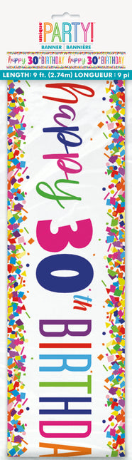 Happy Birthday Banner 30 Jahre 2.74m