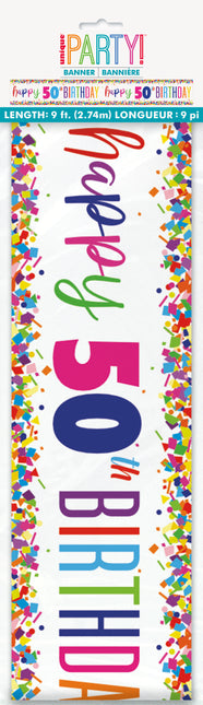 Happy Birthday Banner 50 Jahre 2.74m