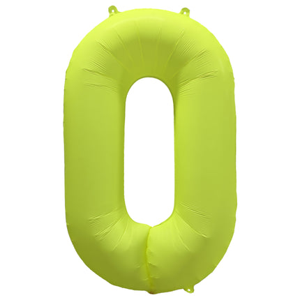 0 Jahr Figur Ballon Neongelb Leer 86cm