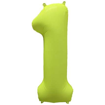 1 Jahr Figur Ballon Neongelb Leer 86cm