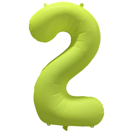 2 Jahre Figur Ballon Neongelb Leer 86cm