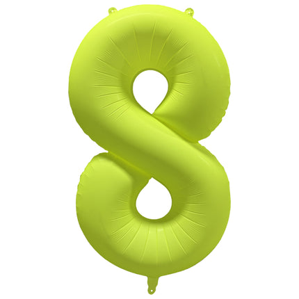 8 Jahre Figur Ballon Neongelb Leer 86cm