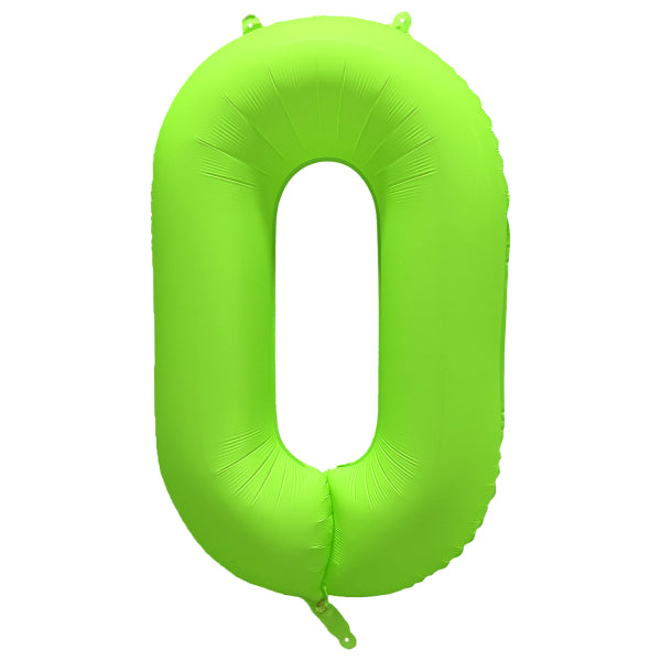 0 Jahr Figur Ballon Neon Grün Leer 86cm