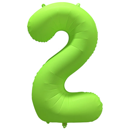 2 Jahr Figur Ballon Neon Grün Leer 86cm