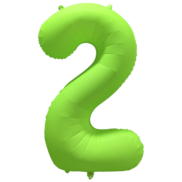 2 Jahr Figur Ballon Neon Grün Leer 86cm