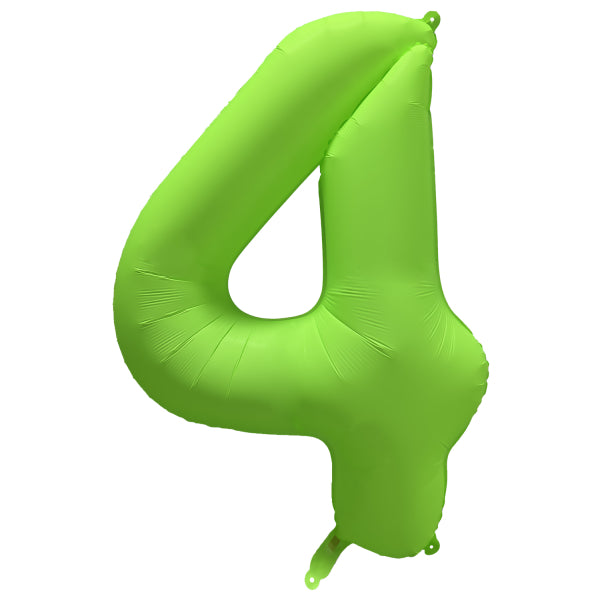 4 Jahr Figur Ballon Neon Grün Leer 86cm