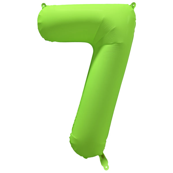 7 Jahre Figur Ballon Neon Grün Leer 86cm