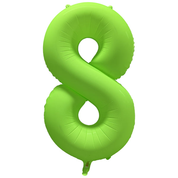 8 Jahre Figur Ballon Neon Grün Leer 86cm