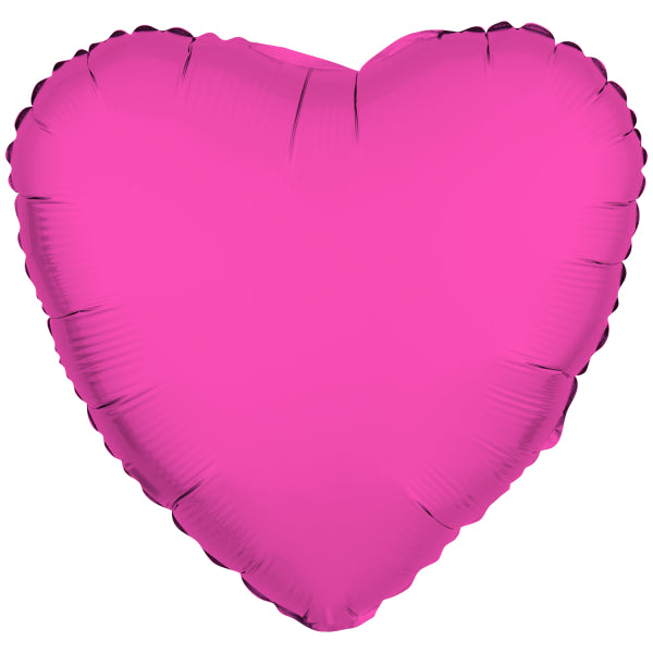 Herz Helium Ballon Neon Rosa Leer 43cm