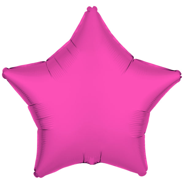 Star Helium Ballon Neon Rosa Leer 48cm