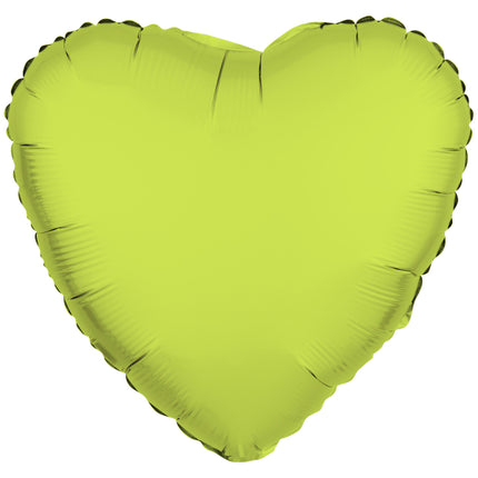 Herz Helium Ballon Neon Gelb Leer 43cm