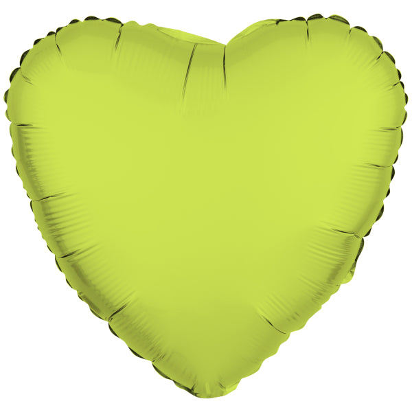 Herz Helium Ballon Neon Gelb Leer 43cm