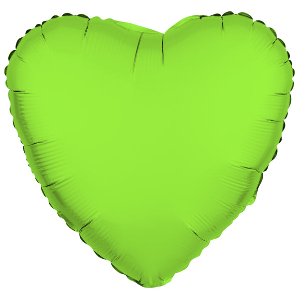 Herz Helium Ballon Neon Grün Leer 43cm