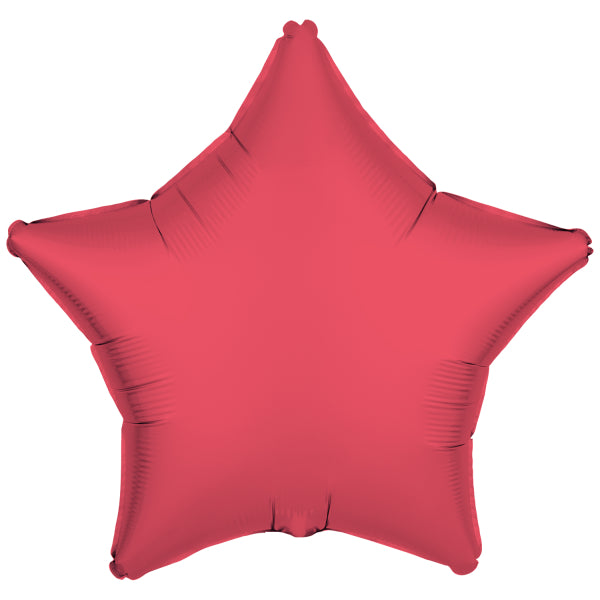 Star Helium Ballon Rot Neon Leer 48cm