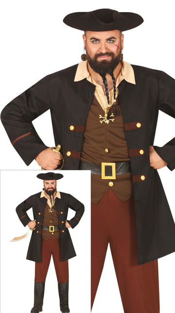 Piratenanzug Braun Männer
