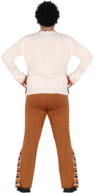 Hippie 60S Kostüm Braun Weiß Männer