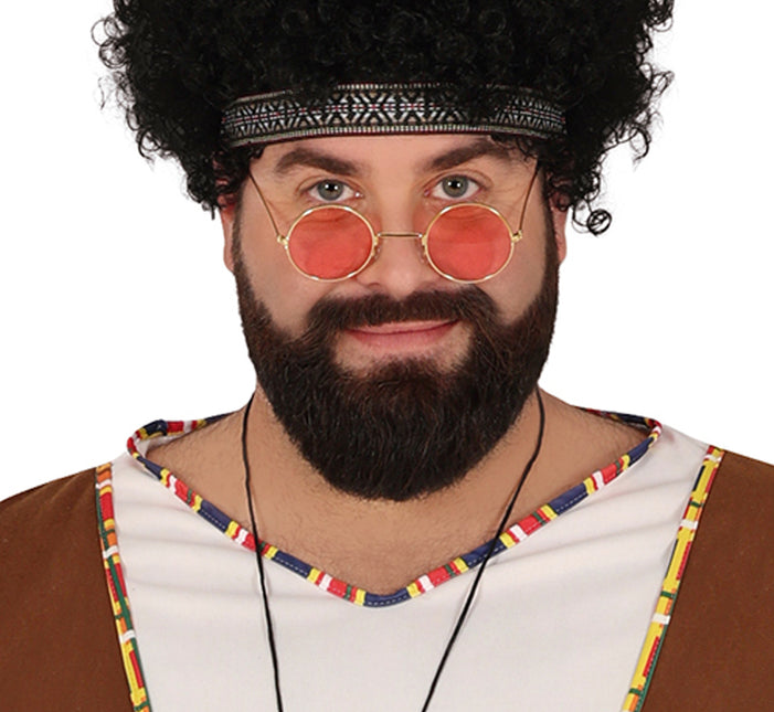 Hippie 60S Kostüm Braun Weiß Männer