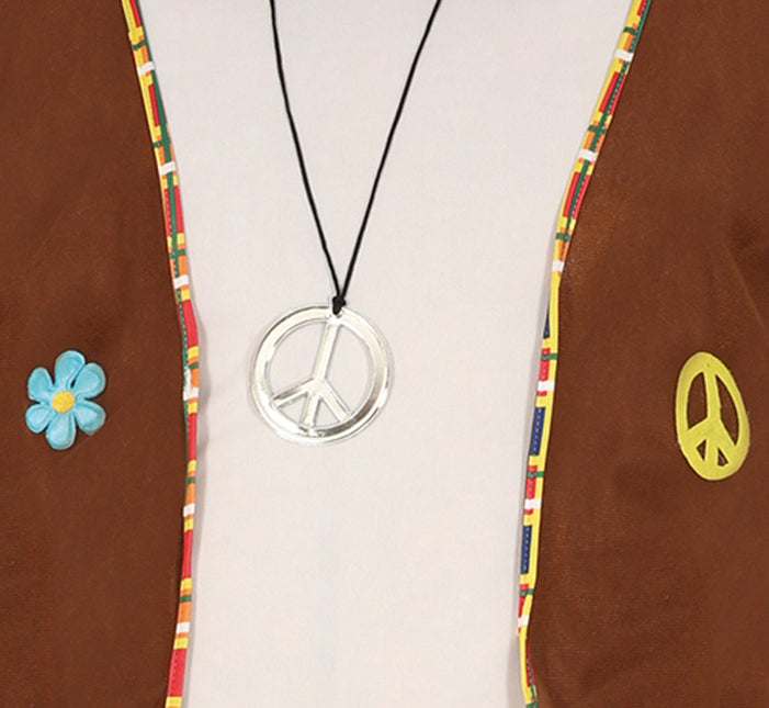 Hippie 60S Kostüm Braun Weiß Männer