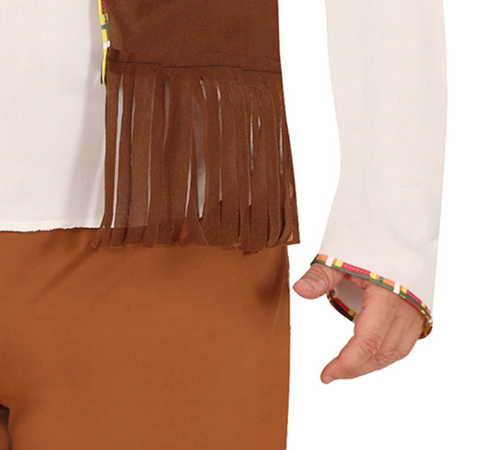 Hippie 60S Kostüm Braun Weiß Männer