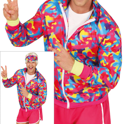 Herren Neon 80S Kostüm Bunt