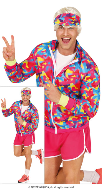 Herren Neon 80S Kostüm Bunt
