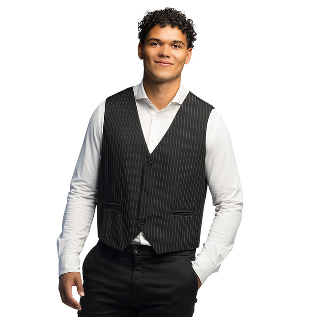 Gilet Pinstripe schwarz (L/XL)