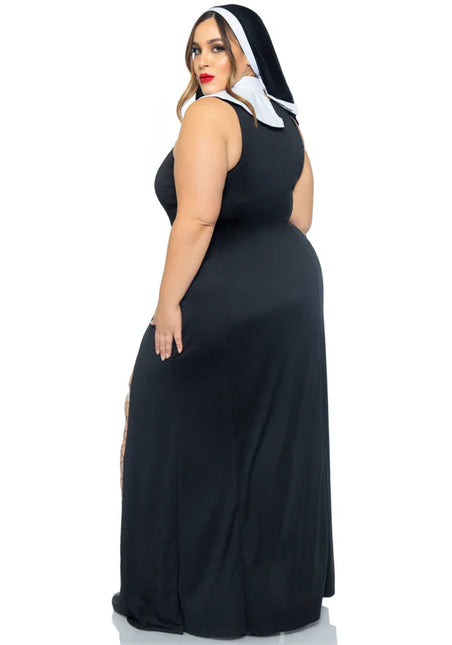 Nonne Kostüm Schwarz Damen Leg Avenue