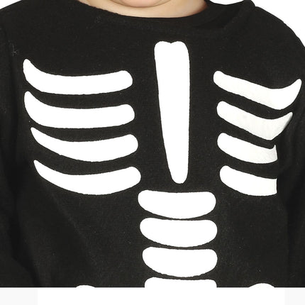 Skelett Halloween Kostüm Baby Schwarz Weiß