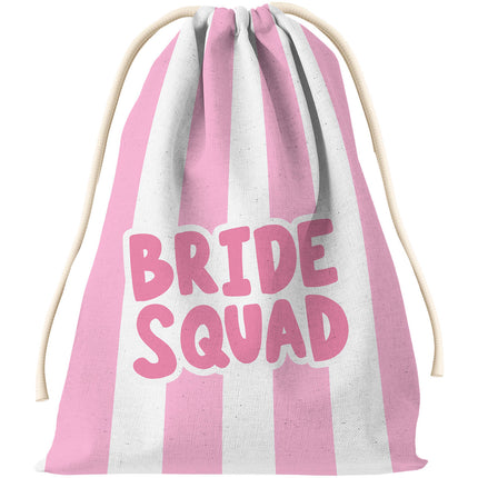 Geschenktüte - Braut - She Said Yaasss - Polyester- Rosa/Weiß