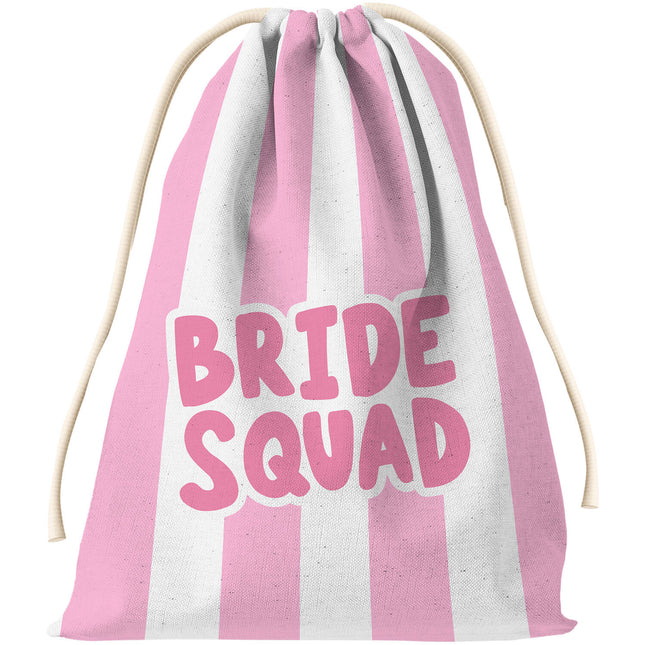 Geschenktüte - Braut - She Said Yaasss - Polyester- Rosa/Weiß