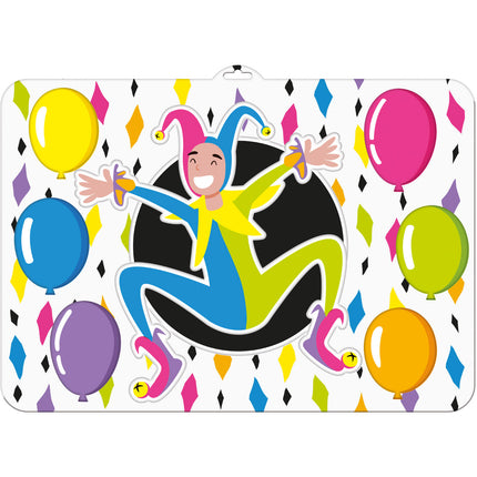 Türschild 3D Harlekin Mehrfarbig - 52x38cm