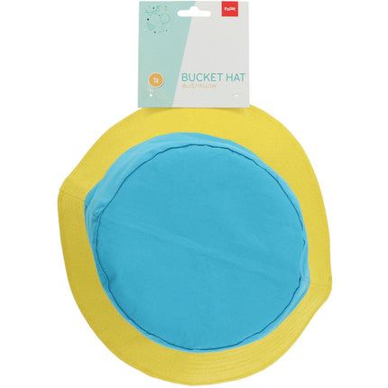 Fischerhut Colorblock Blau/Gelb
