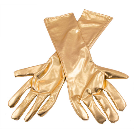 Handschuhe Metallic Gold