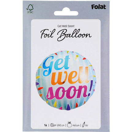 Folieballon Get Well Soon Meerkleurig - 45cm