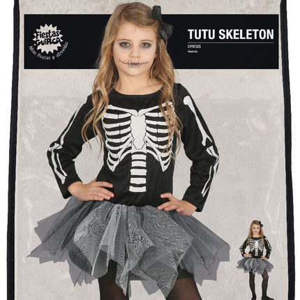 Skelett Halloween Kostüm Mädchen Tutu