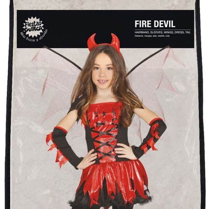 Teufel Halloween Kostüm Mädchen Rot
