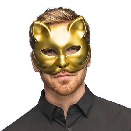 Halbmaske Kitty, goldfarben