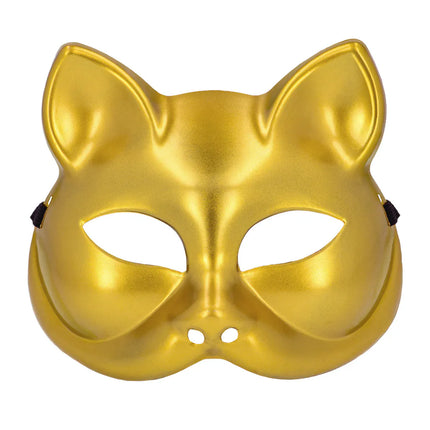Halbmaske Kitty, goldfarben