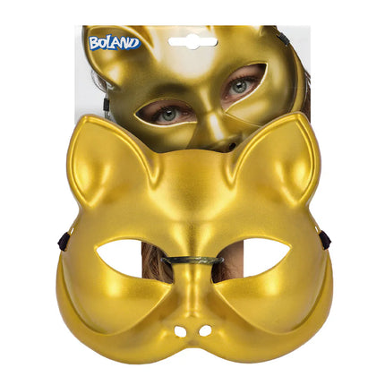 Halbmaske Kitty, goldfarben