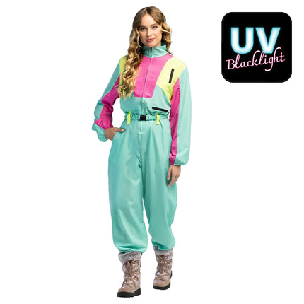Mintgrüner Damen Skianzug Uv Schwarzlicht