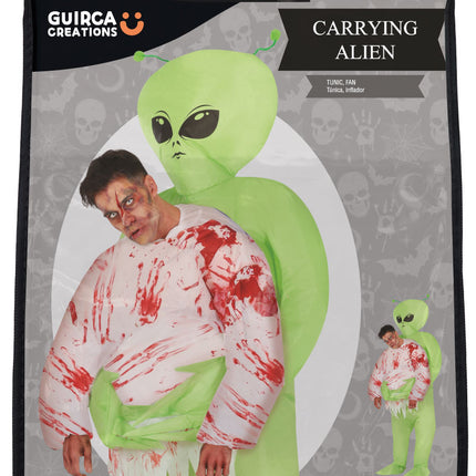 Alien Kostuum Groen Carry On