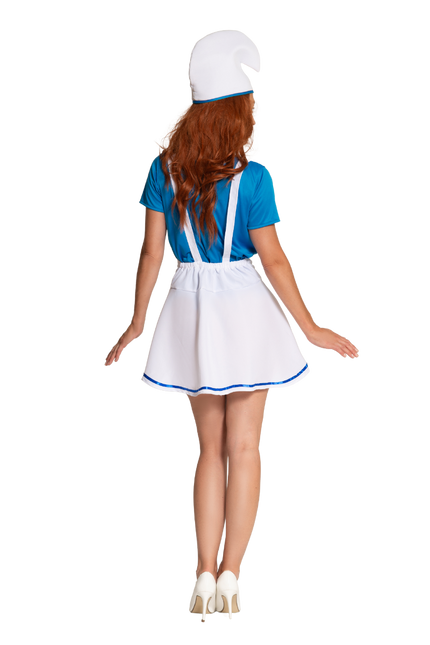 Schlümpfe Anzug Blau Weiß Damen