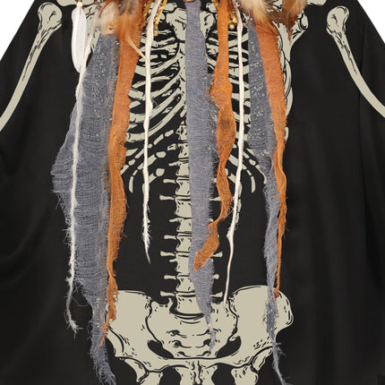Skelet Poncho Zwart