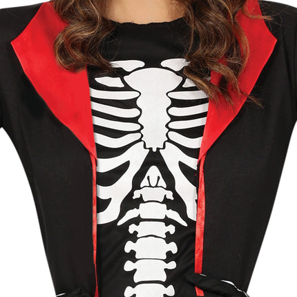 Skelet Kostuum Zwart 3 delig