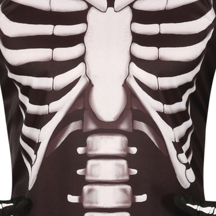Halloween Kostuum Zwart Wit Skelet 2 delig