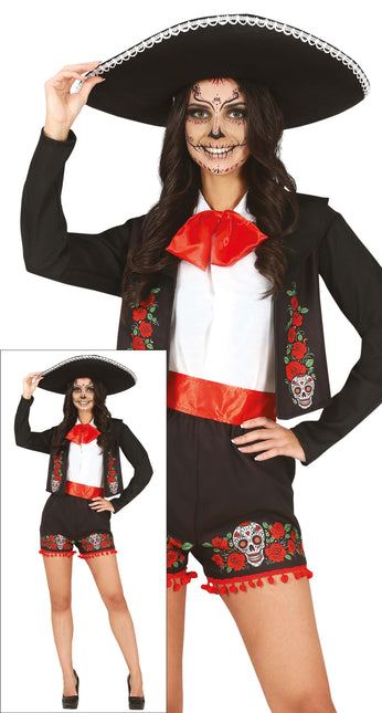 Dia De Los Muertos Kostüm Damen Sängerin